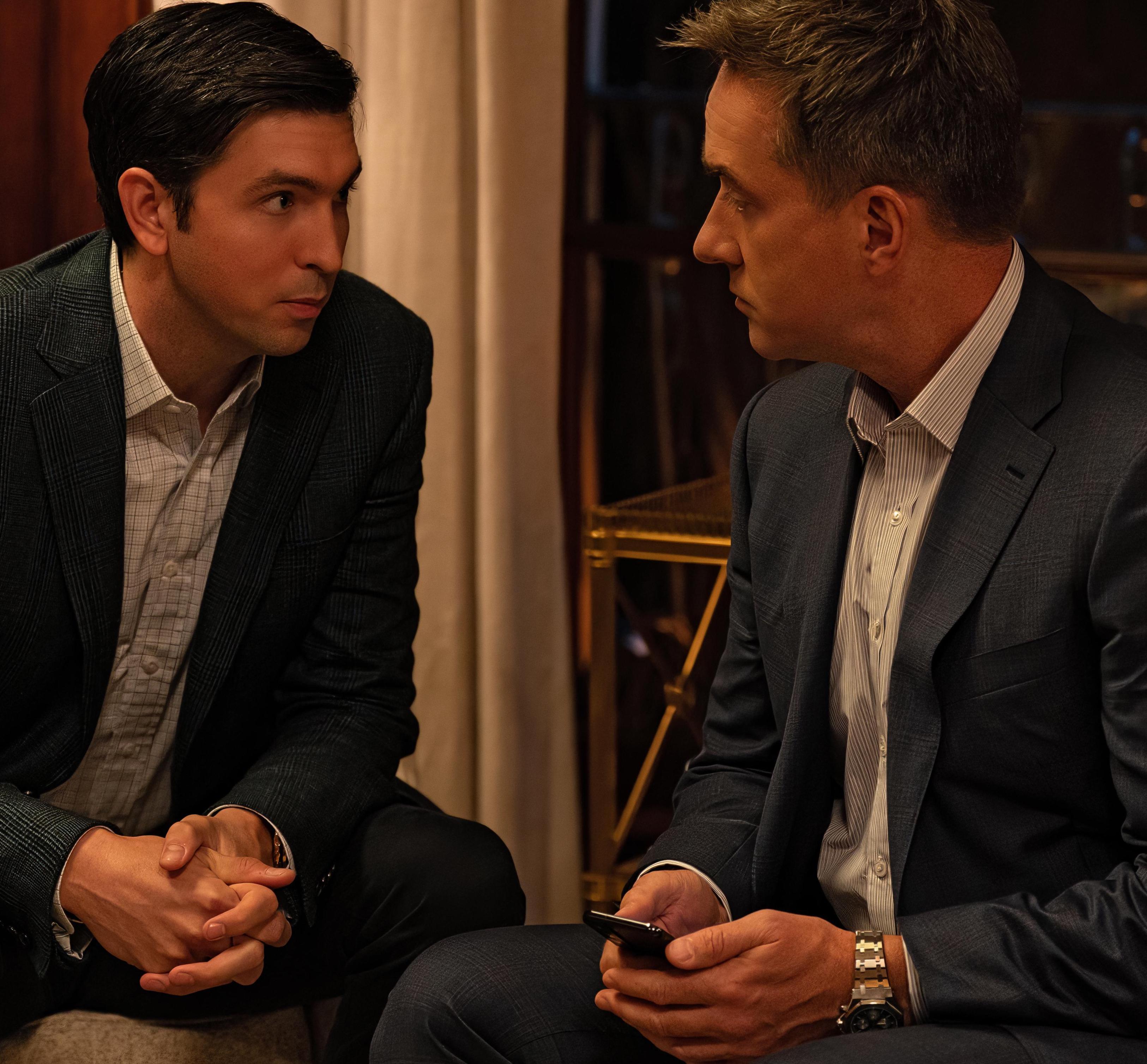 Nicholas Braun and Matthew Macfayen in Succession