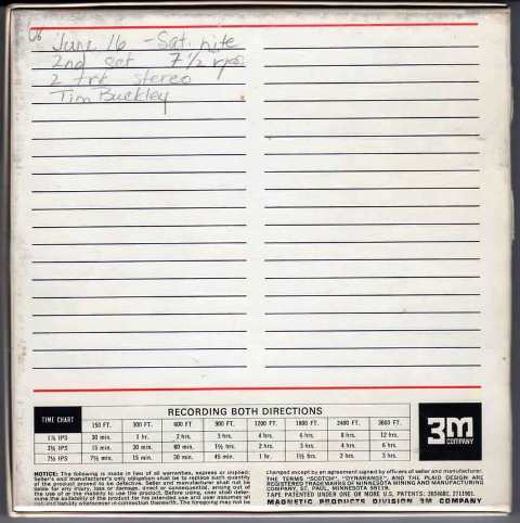 Tim Buckley - Merry-Go-Round at the Carousel_tape