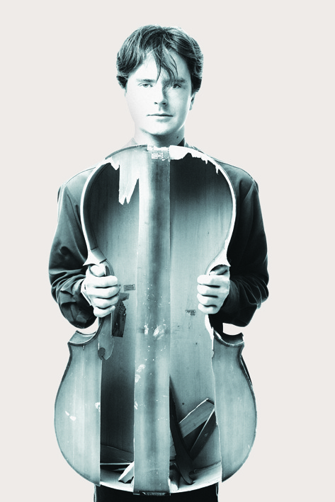 Oliver Coates with his weapon of choice