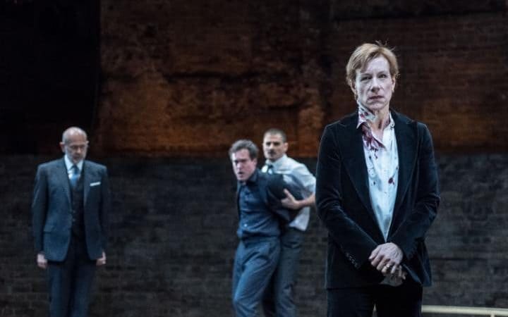 Juliet Stephenson as Elizabeth in Mary Stuart at the Almeida