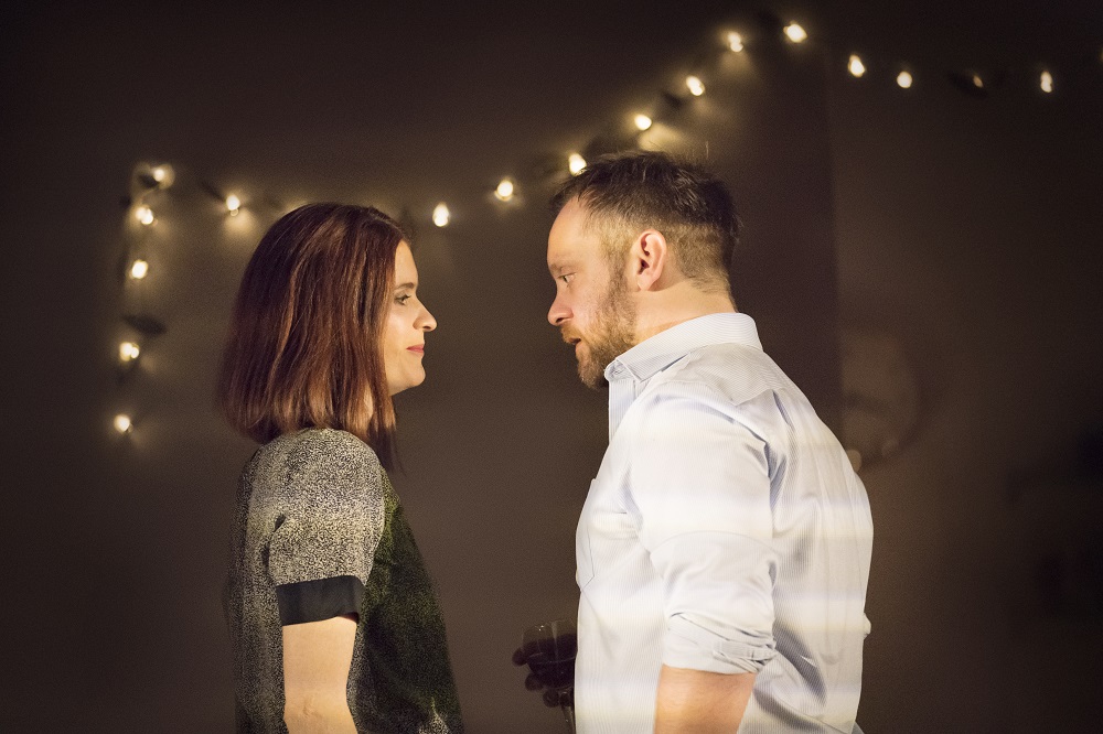 Justine Mitchell and Sam Troughton in Beginning, National Theatre