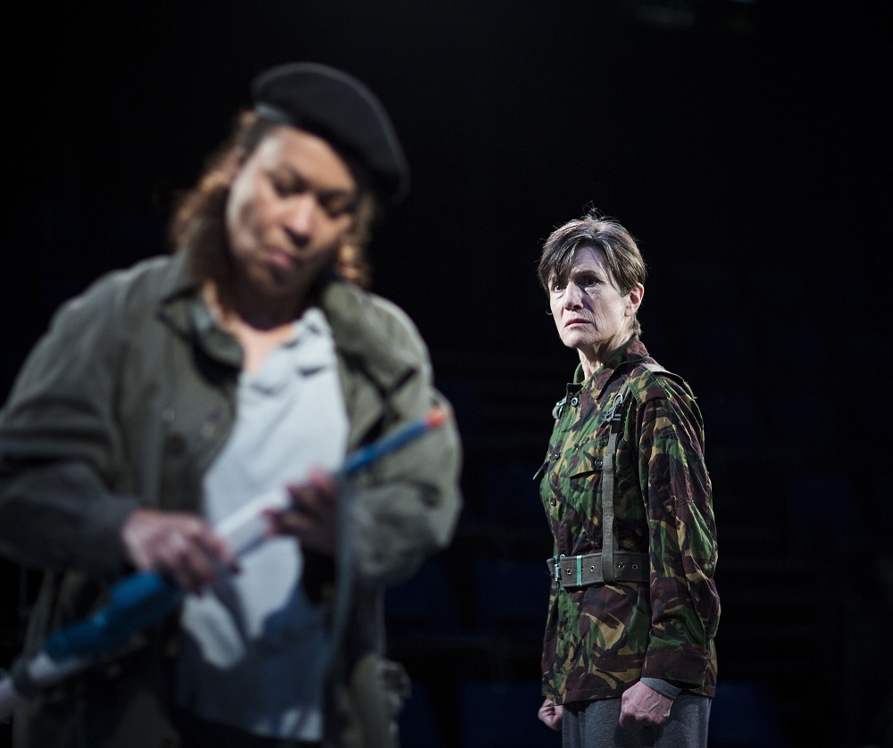 Harriet Walter and Martina Laird in Julius Caesar