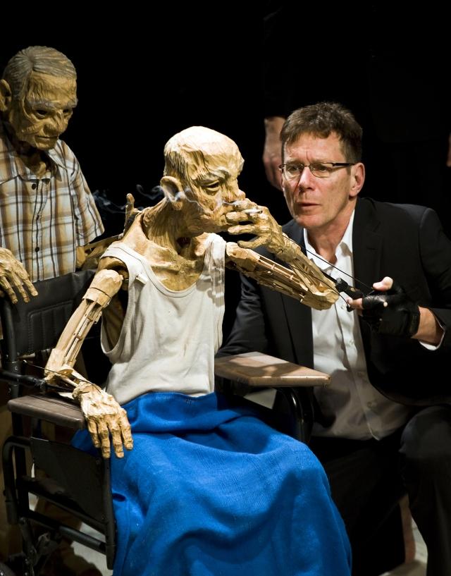 Puppetry of love, loss, and infirmity co-starring Handspring's Basil Jones in the flesh