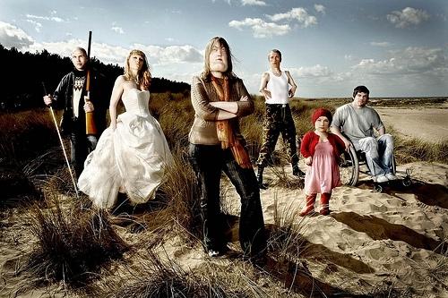 Cast Offs: from left, Tom, Gabby, April, Will, Carrie and Dan