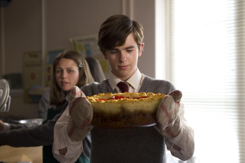 Nigel Slater (Freddie Highmore) displays that Sixties delight, shepherd's pie