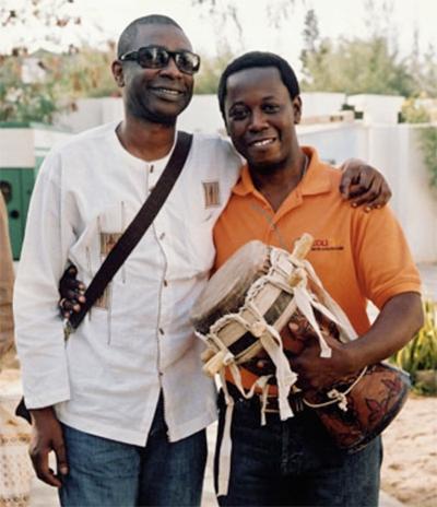 Aurelio Martinez (right) with mentor Youssou N'Dour